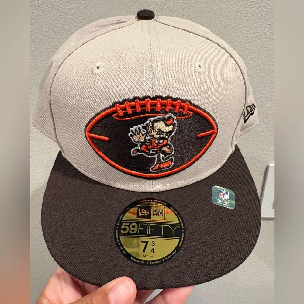 Cleveland Browns New Era Stone/Brown Sideline Historic 59FIFTY Fitted Hat 7 3/4